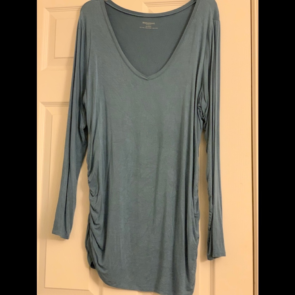 Motherhood maternity blue long sleeve top